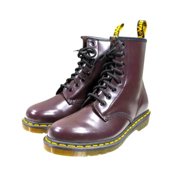 Dr. Martens NWOT 1460 Smooth Eggplant/Black Cherry Size 7L/6M S3031 - Picture 4 of 12